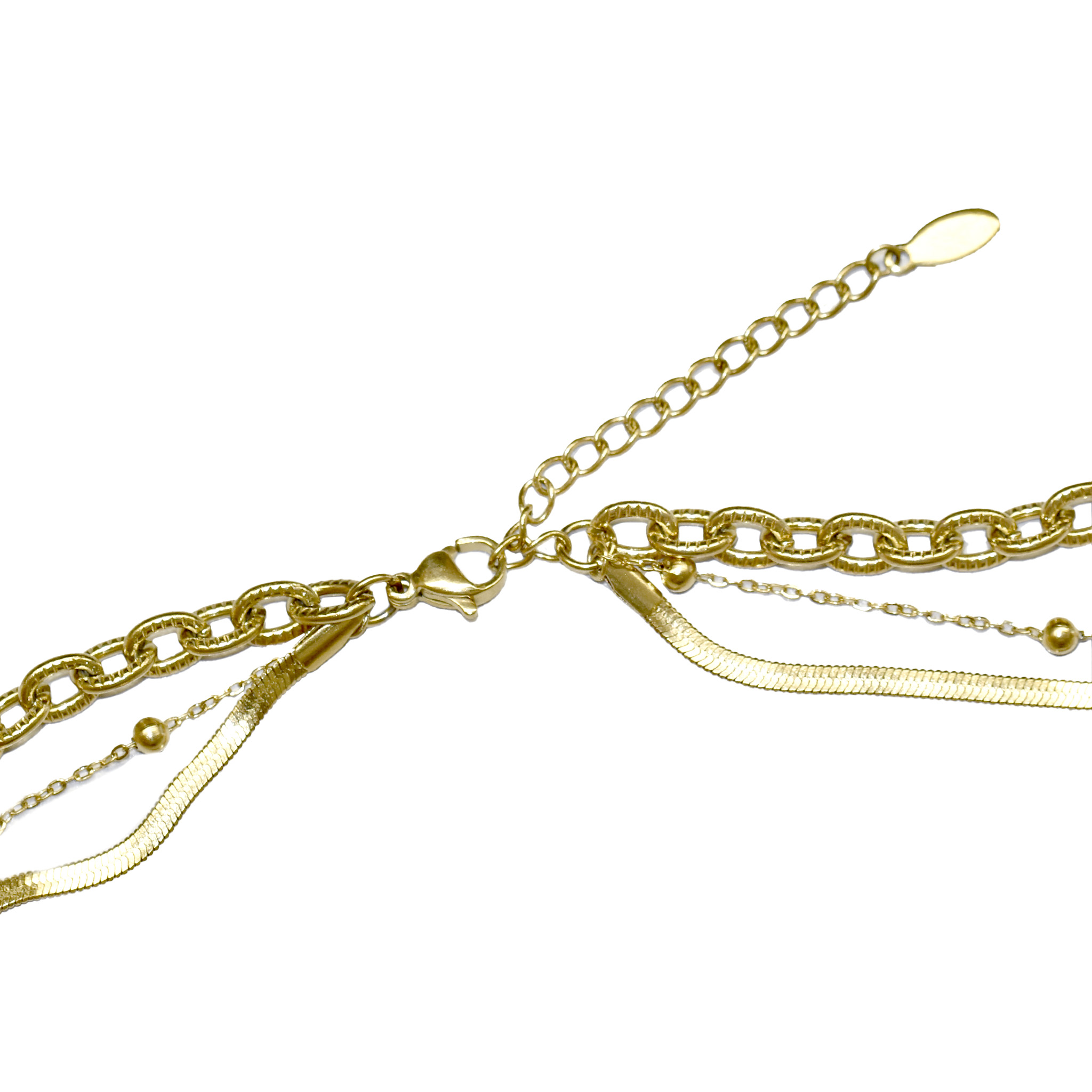 Edelstahl Layering Kette