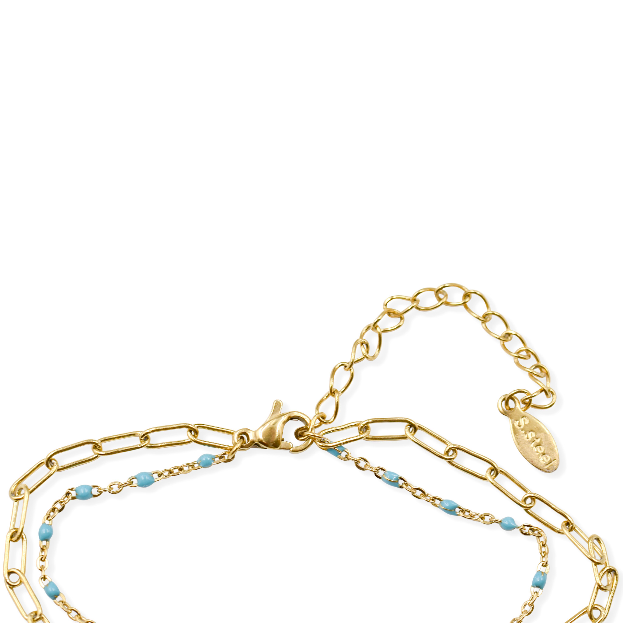 Edelstahl Fußkette "Blume"