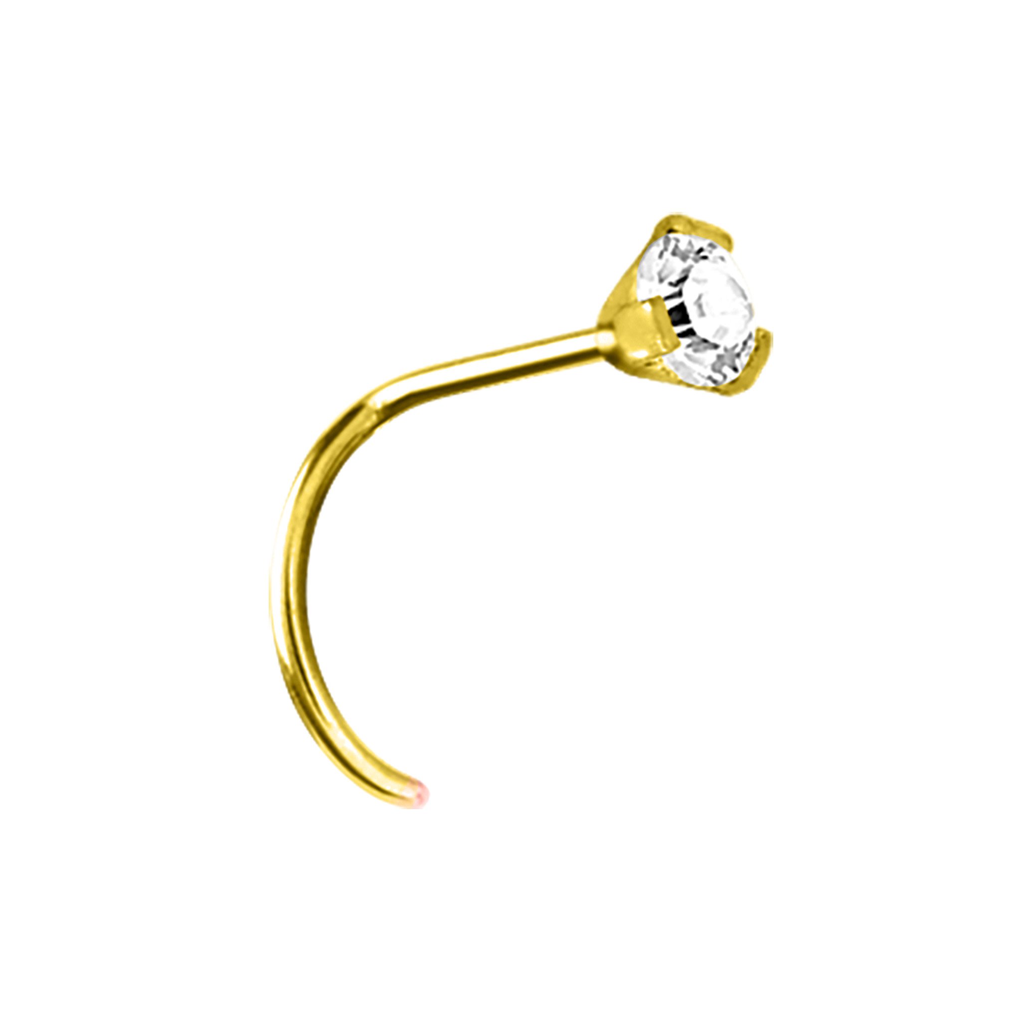 Nasenstecker aus Chirurgenstahl mit Zirkonia