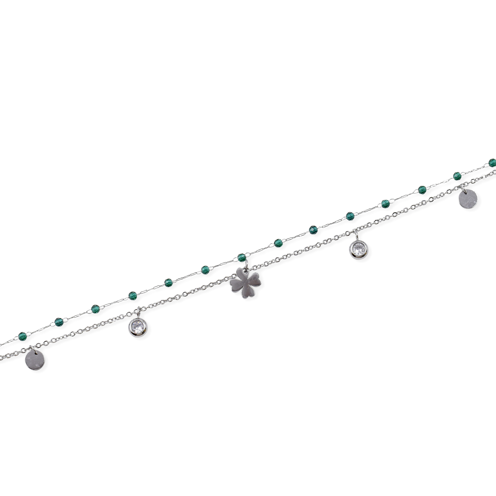 Edelstahl Fußkette "Glück"