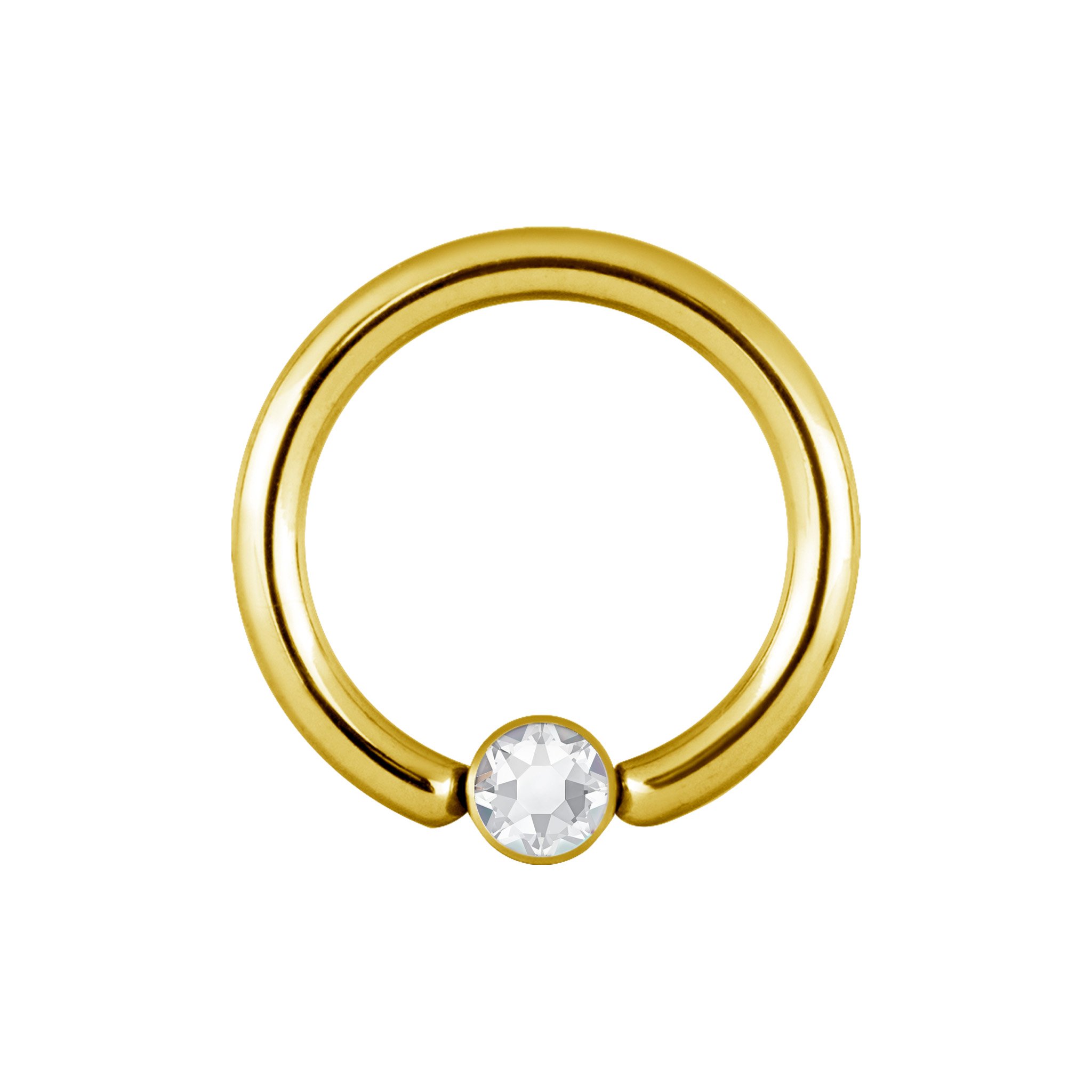 Klemmring aus Chirurgenstahl mit Kristall (1.2mm)