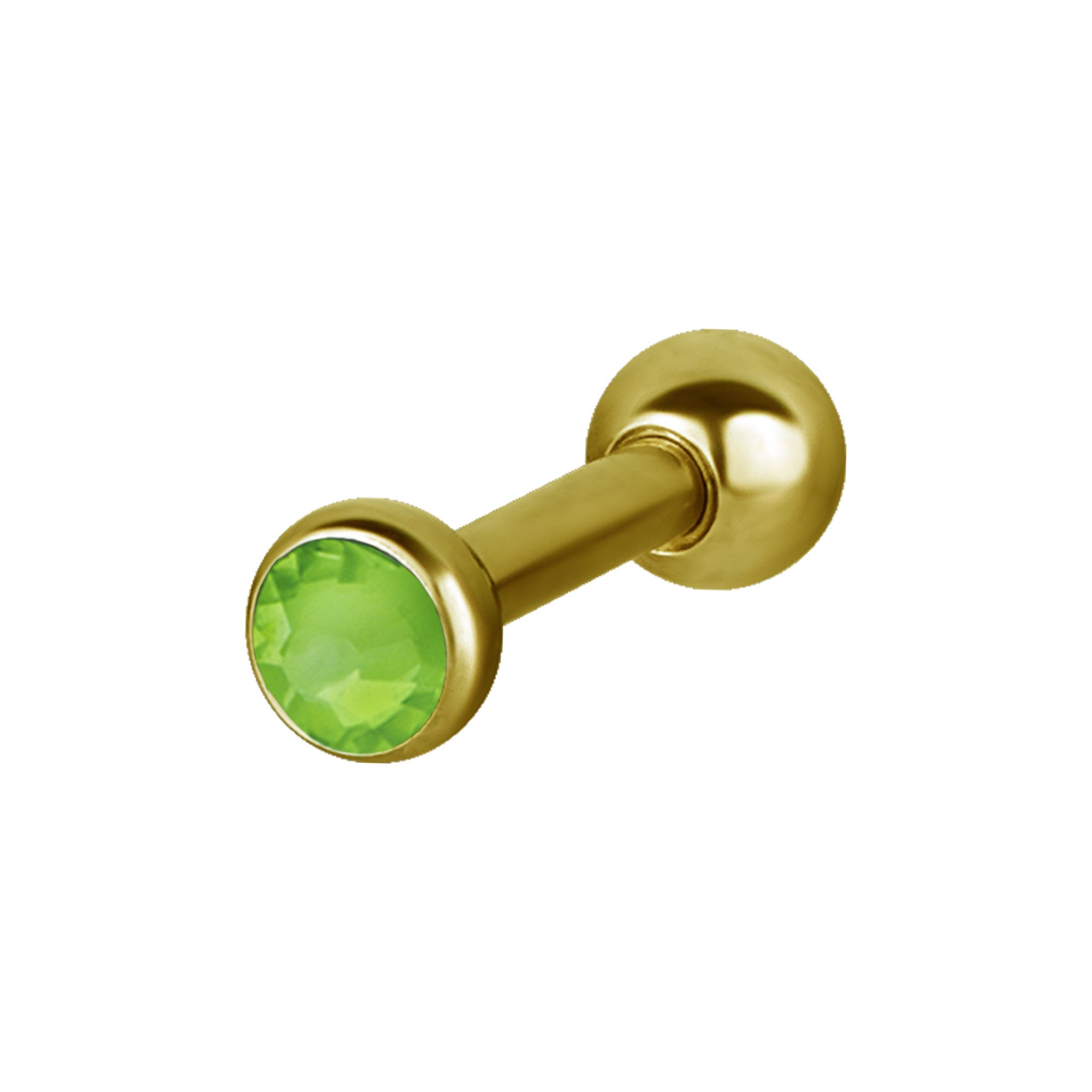 Barbell aus Chirurgenstahl mit Kristall (1.2mm)