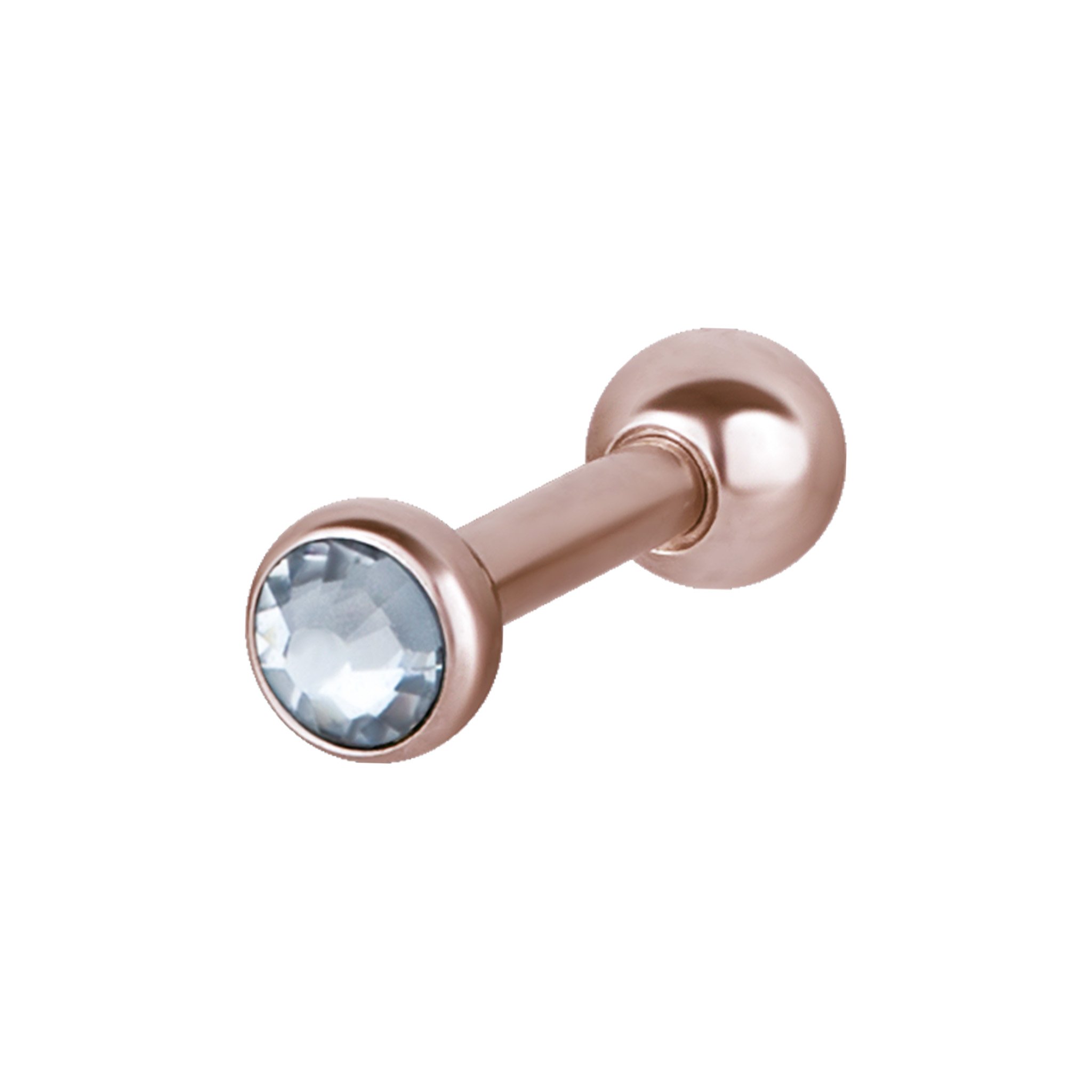 Barbell aus Chirurgenstahl mit Kristall (1.2mm)