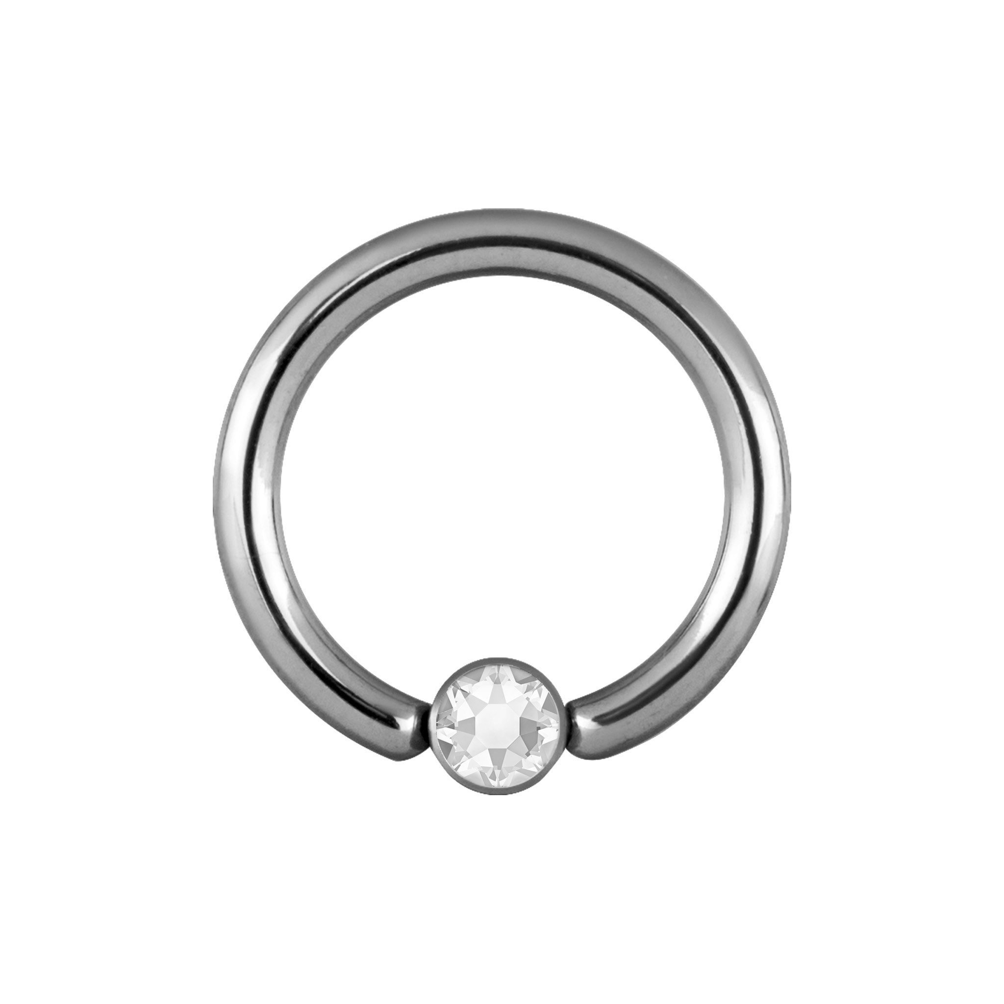 Klemmring aus Titan mit Kristall (1.2mm)