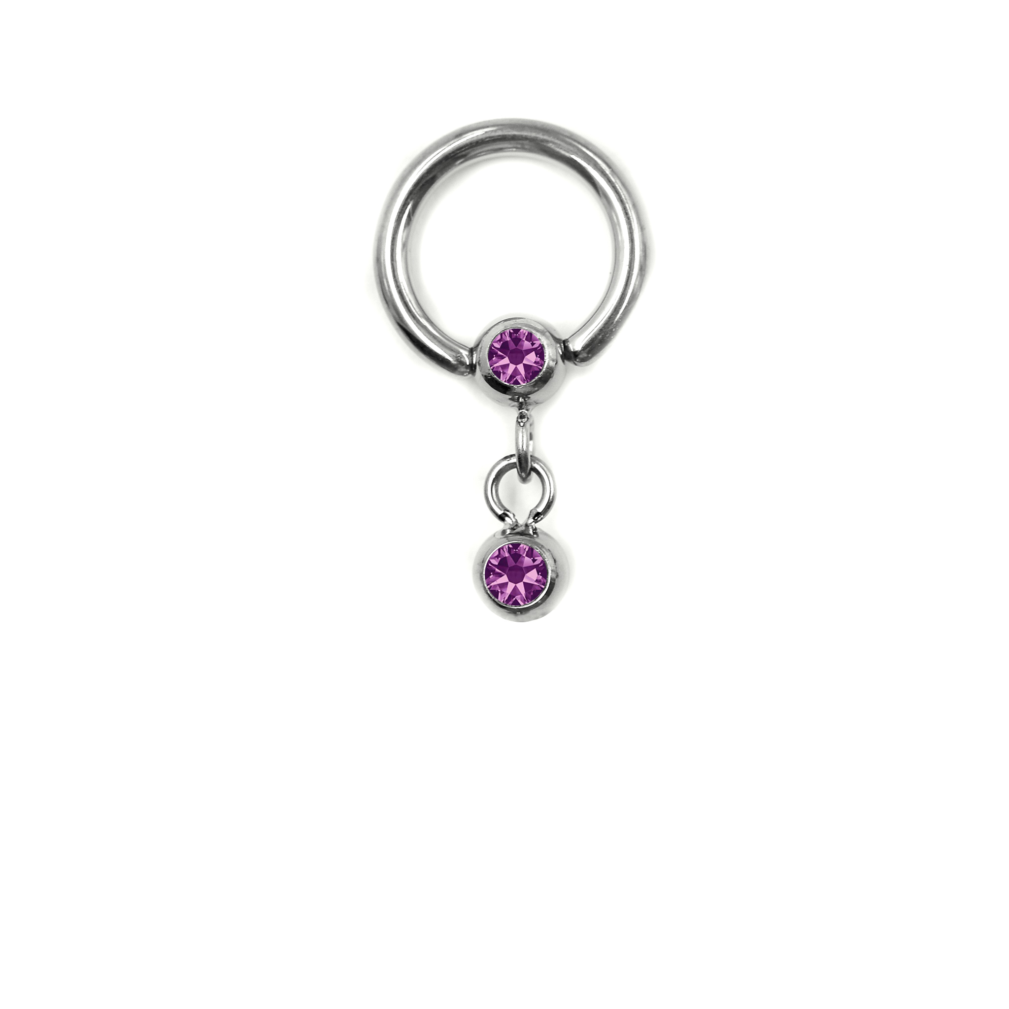 Klemmring aus Titan mit Kristall