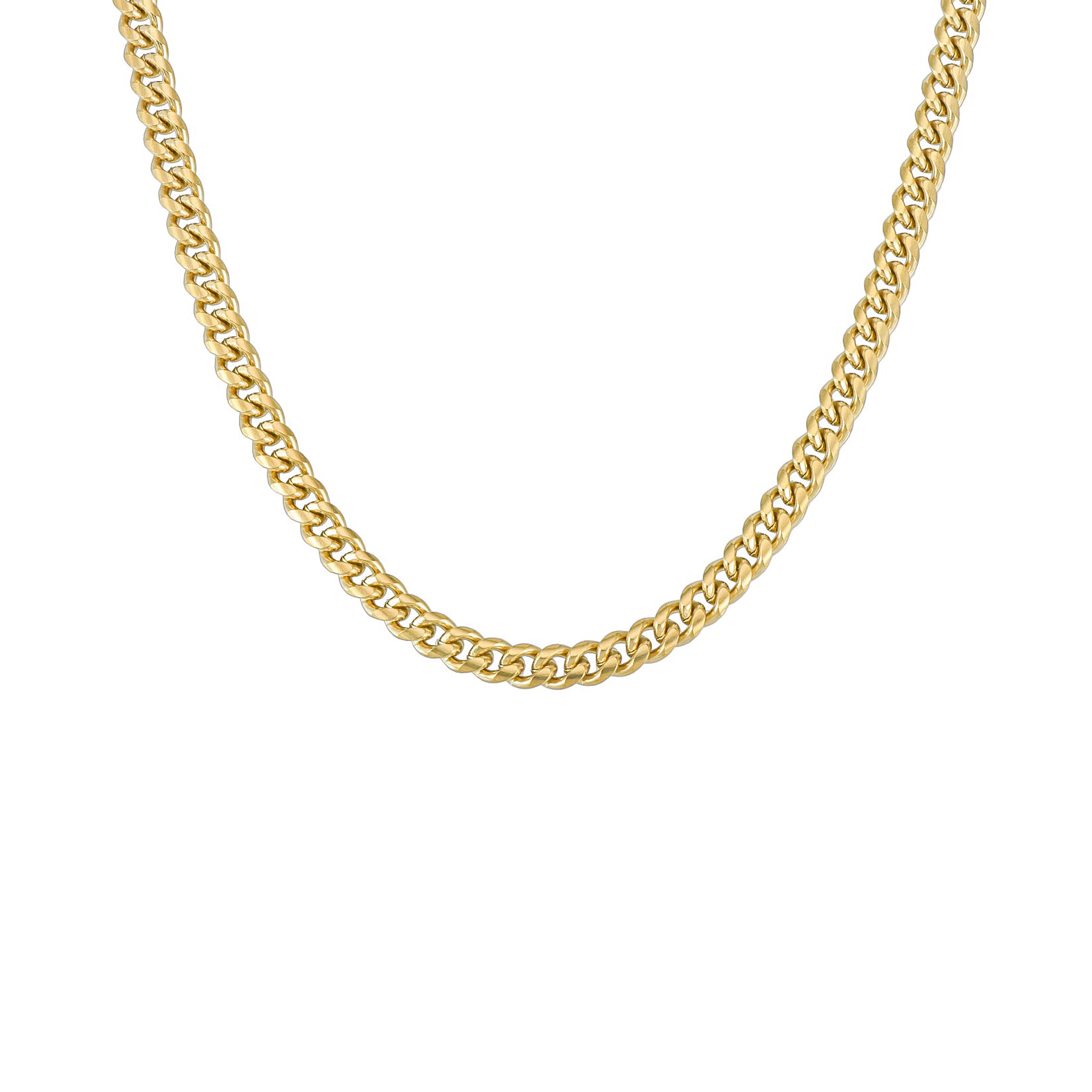 Edelstahl Panzerkette vergoldet