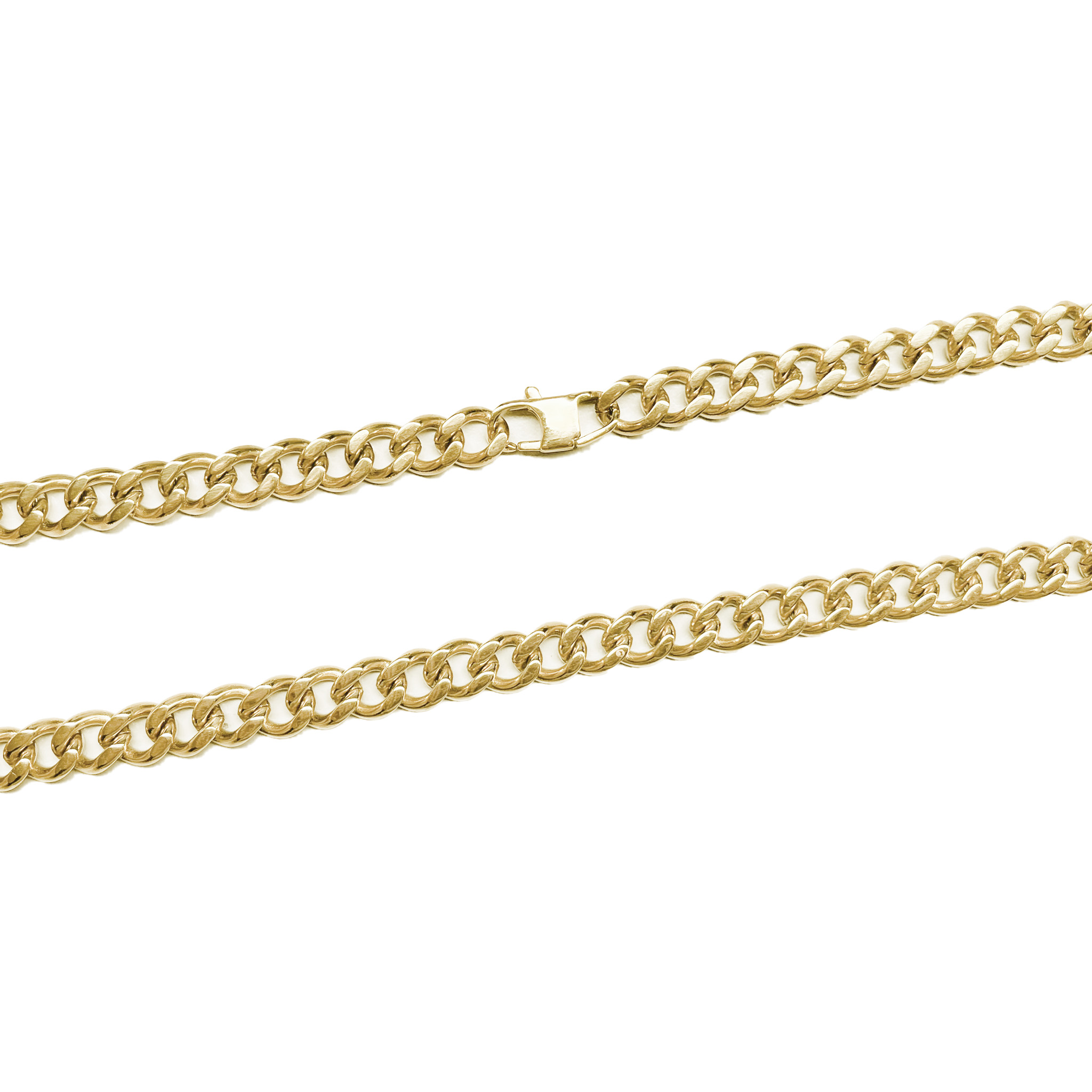 Edelstahl Panzerkette vergoldet