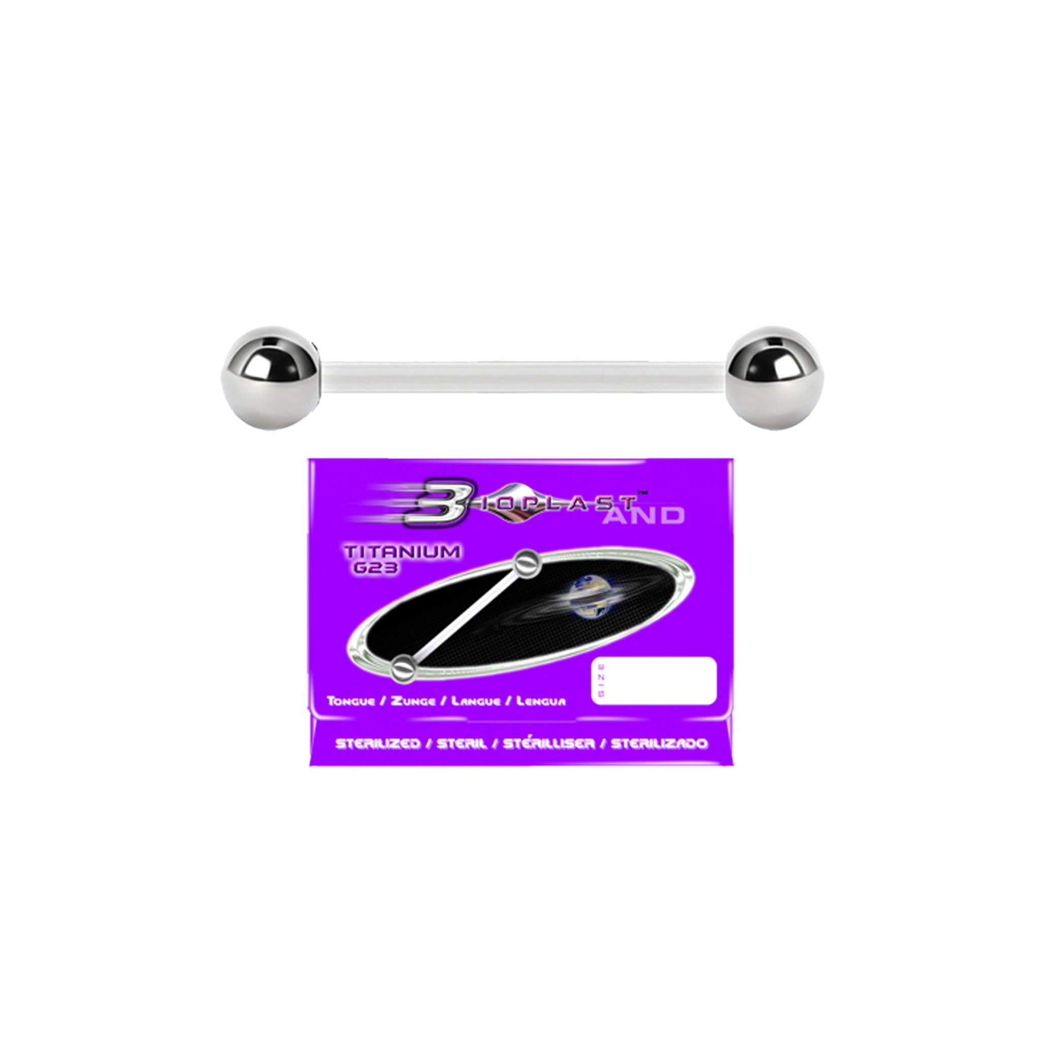 Sterilisierter Bioplast® Barbell mit Titan Kugel