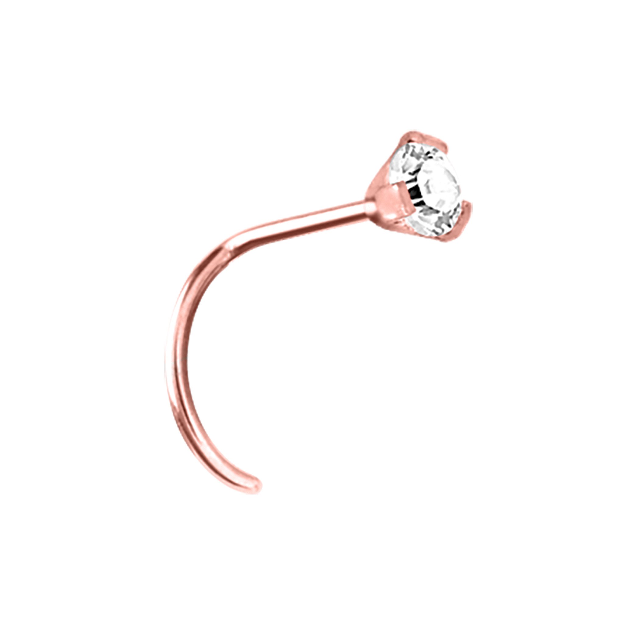 Nasenstecker aus Chirurgenstahl mit Zirkonia