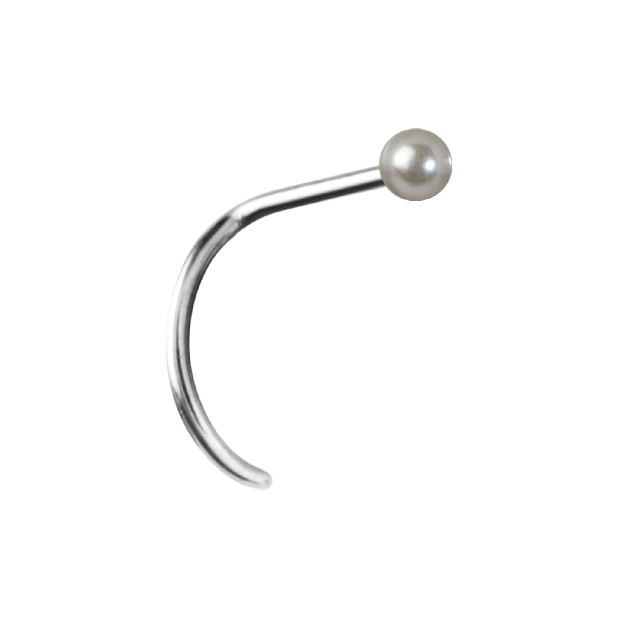 Nasenstecker aus Chirurgenstahl mit synthetische Perle