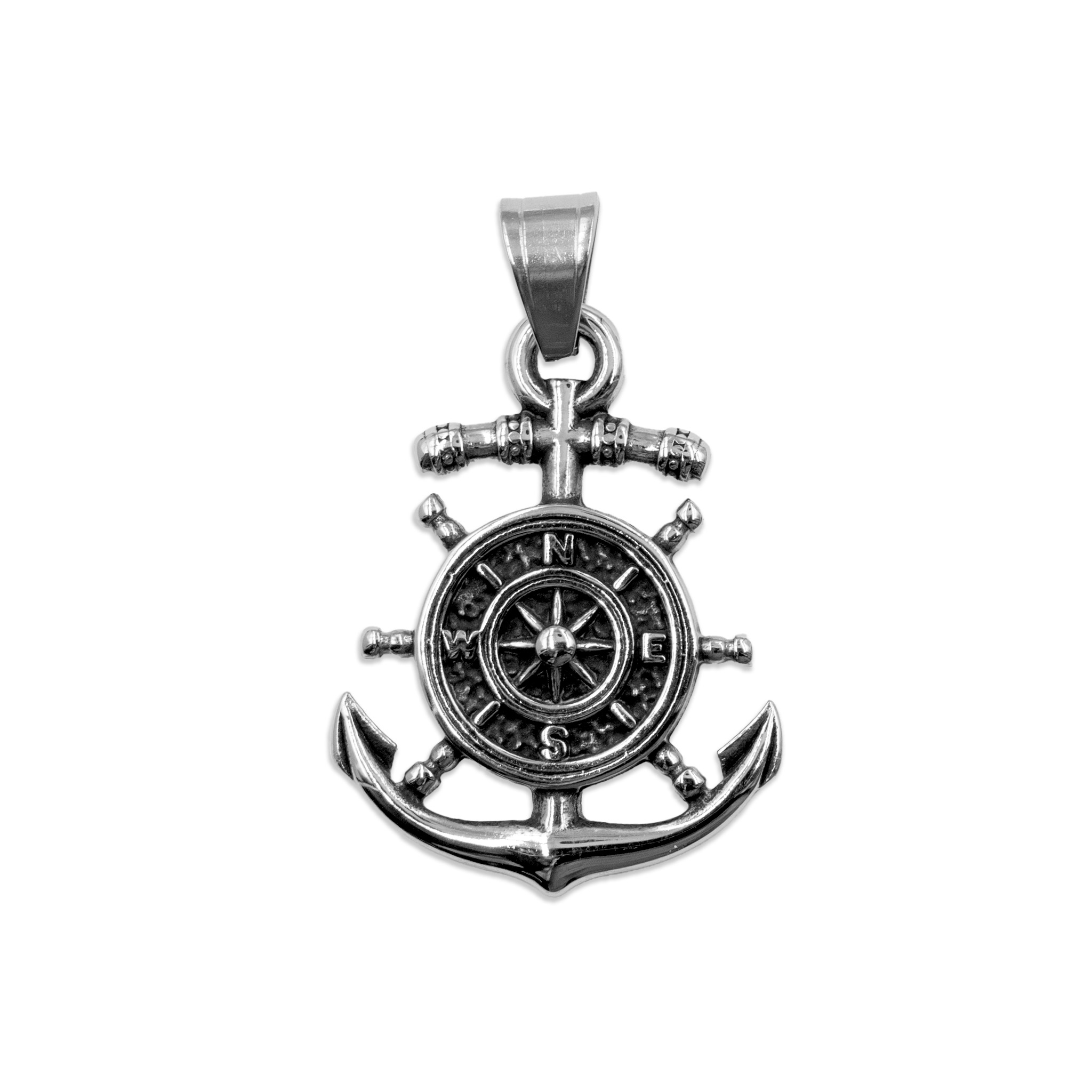Edelstahlanhänger "Anker/Steurrad/Kompass"