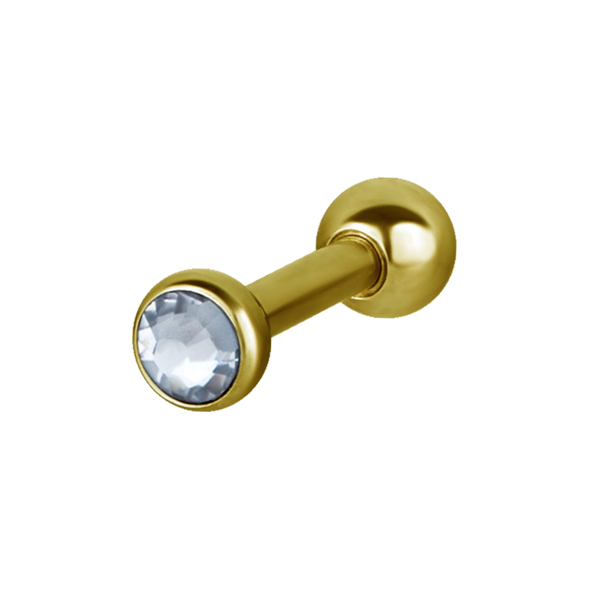 Barbell aus Chirurgenstahl mit Kristall (1.2mm)