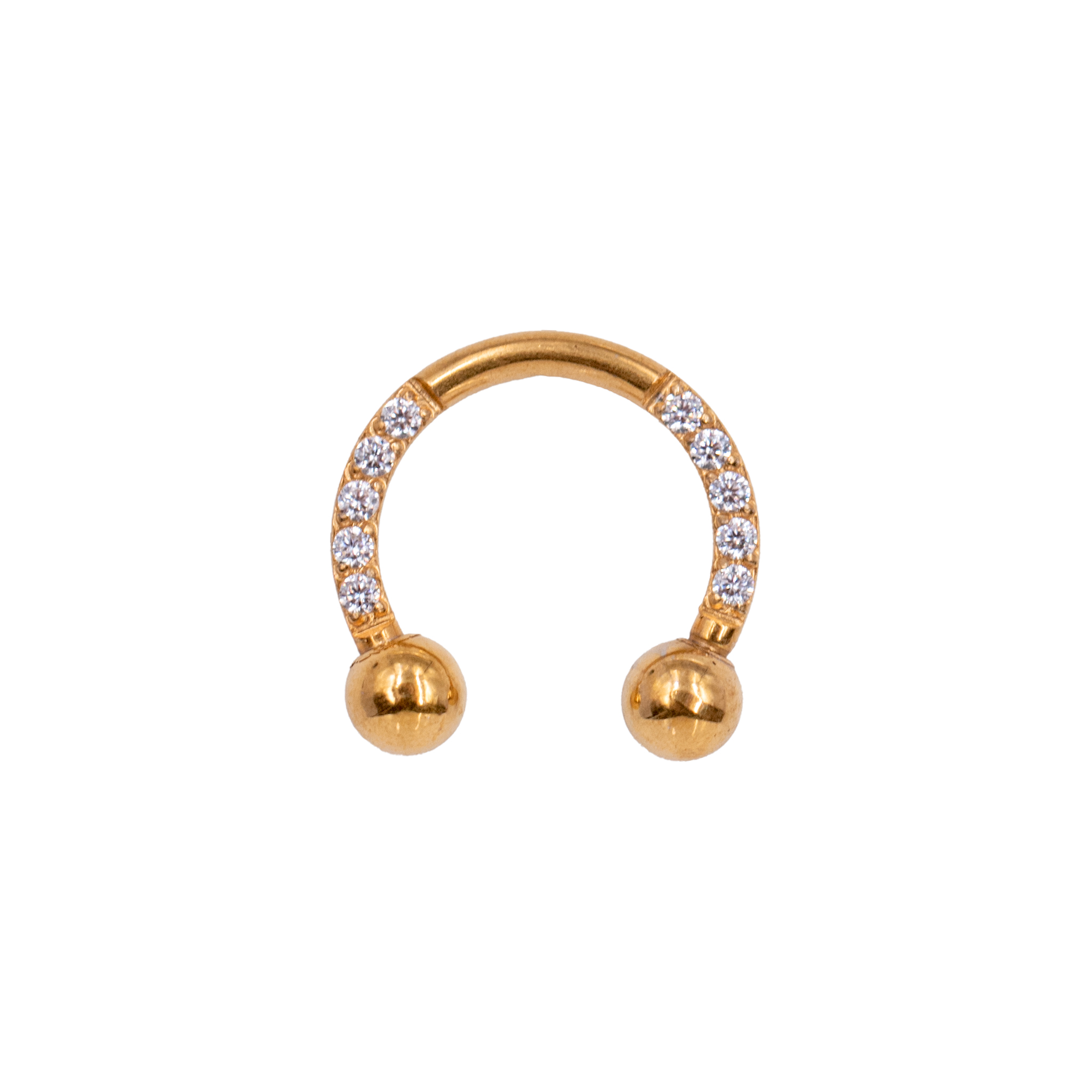 Hufeisen aus Titan mit Zirkonia