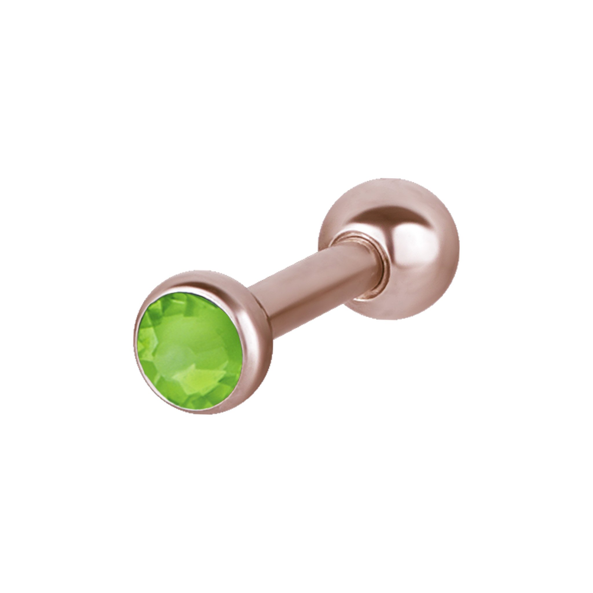 Barbell aus Chirurgenstahl mit Kristall (1.2mm)