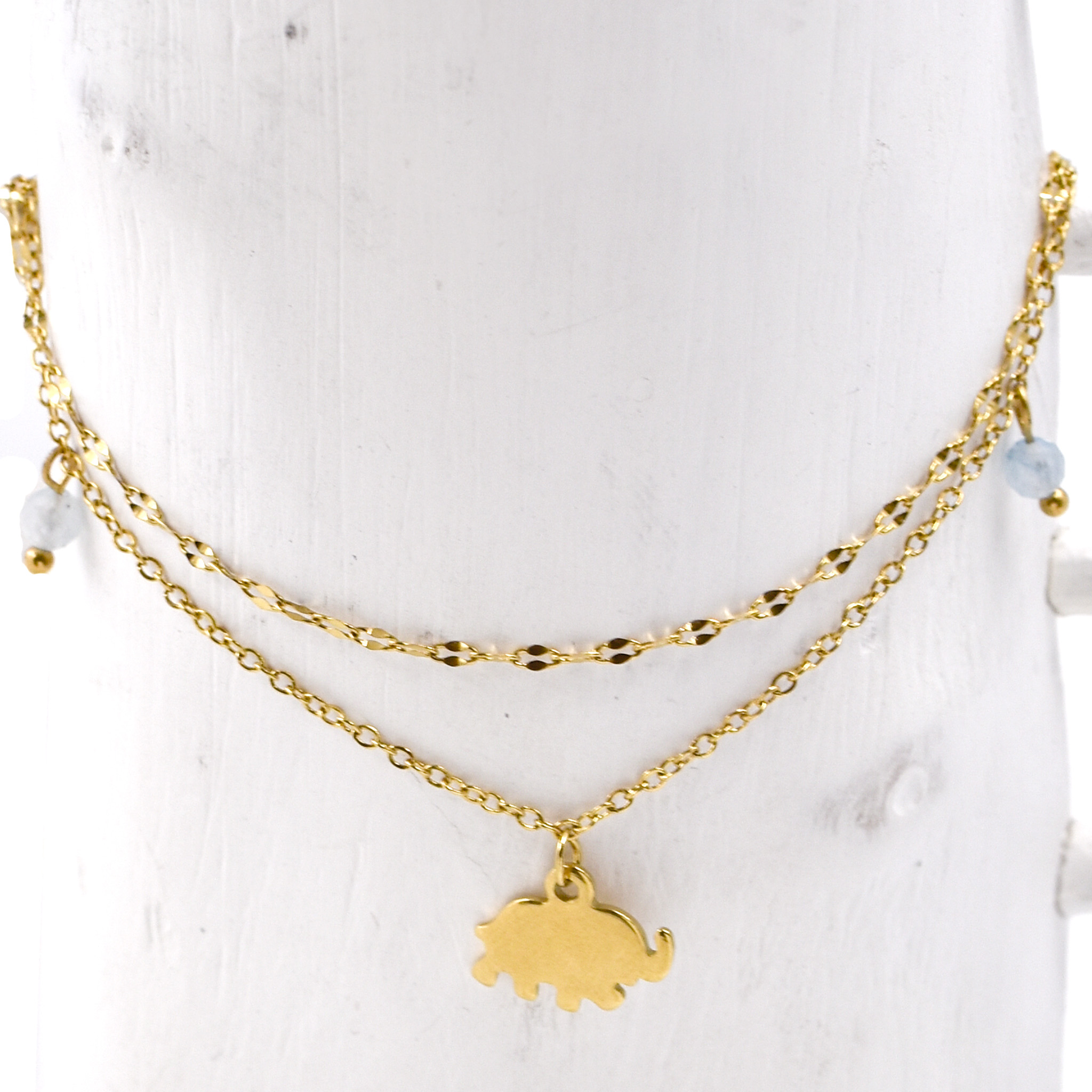 Edelstahl Fußkette "Elefant"