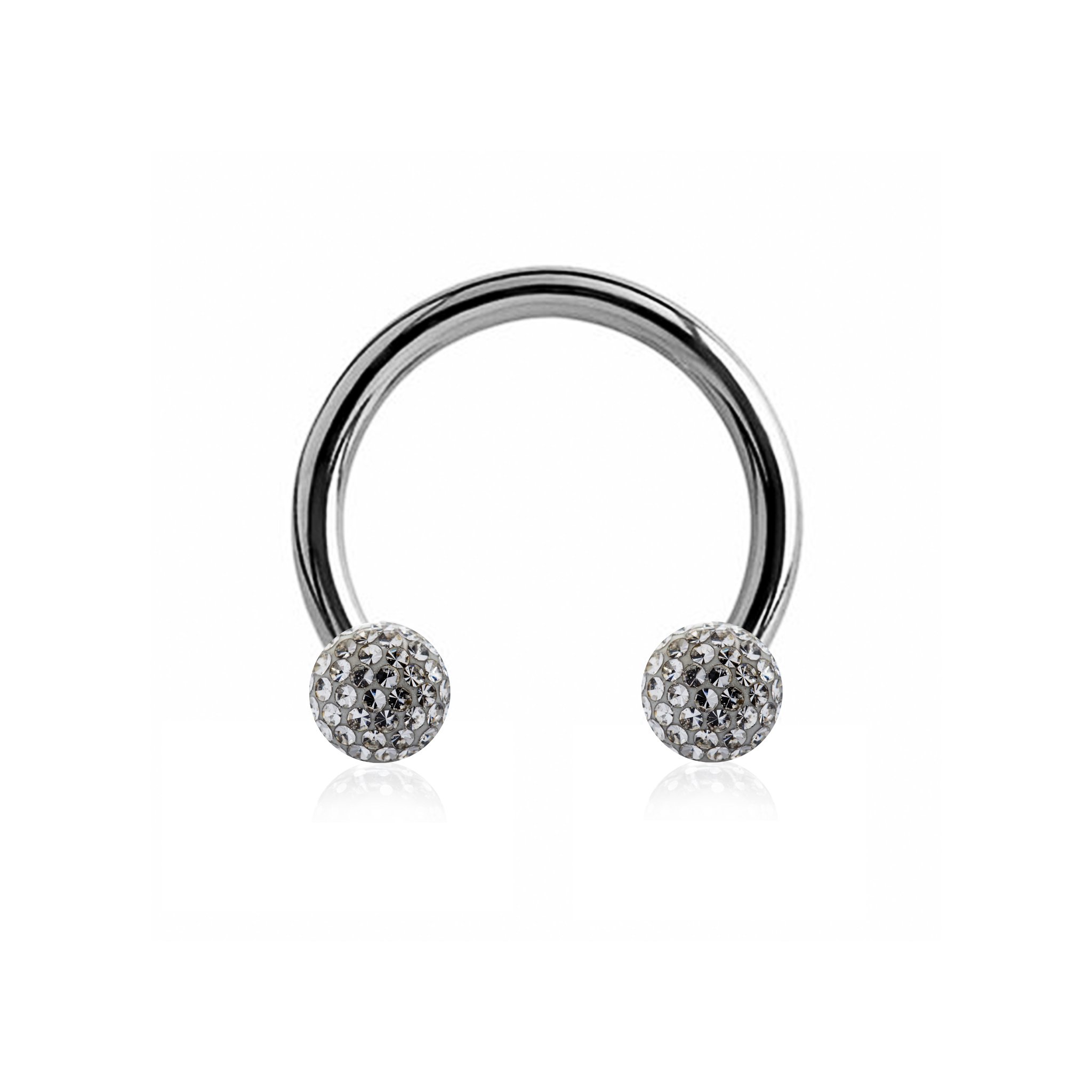 Hufeisen aus Chirurgenstahl mit Epoxy-Kugel (1.2mm)